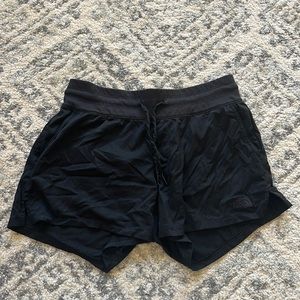 North face black running shorts